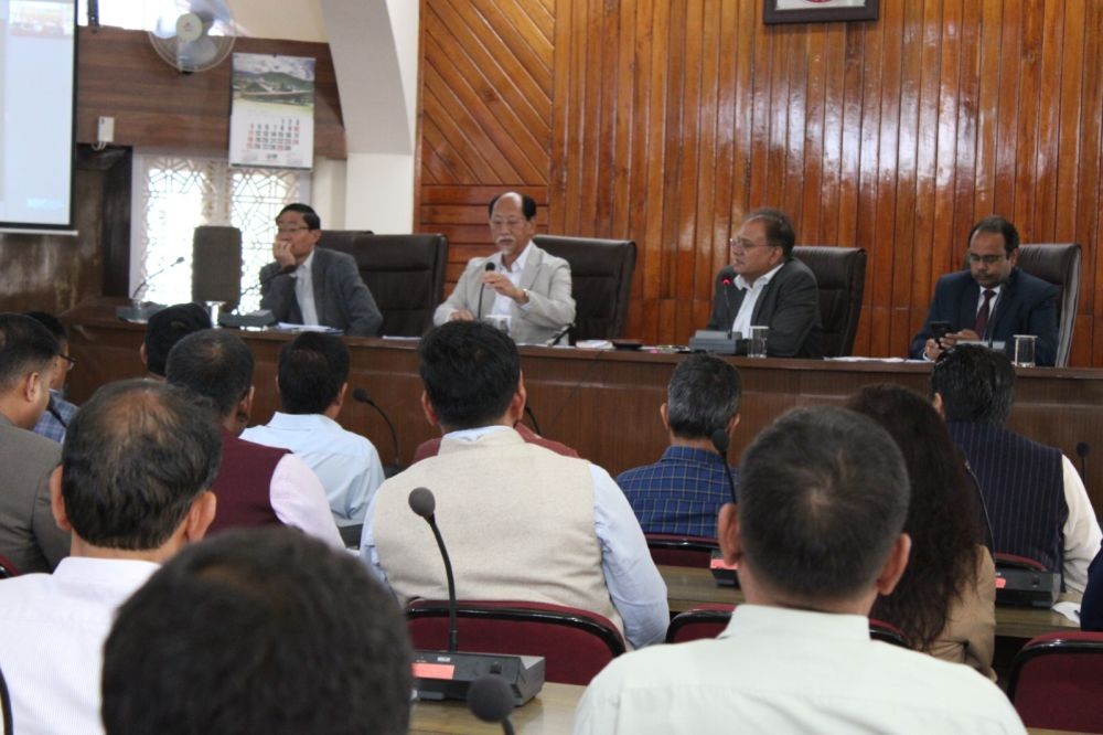 Chief Minister, Neiphiu Rio addressed the AHoDs and HoDs meeting at the Secretariat Conference Hall, Kohima on June 13. (Photo courtesy: DIPR)